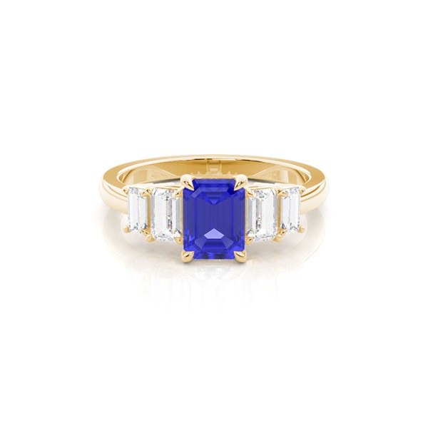 Prong Setting Tanzanite Side Stone Ring
