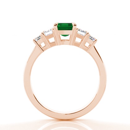 Seitlicher Steinring in Krappenfassung