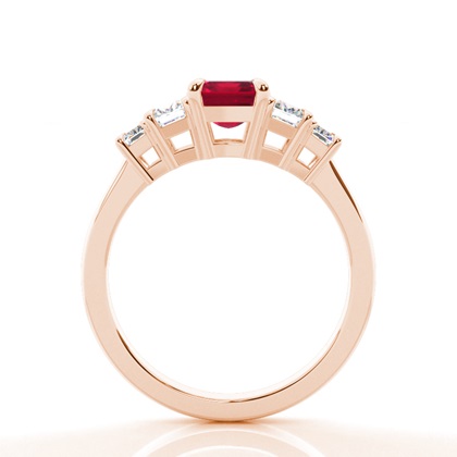 Rubin-Seitensteinring in Krappenfassung