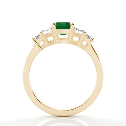 Seitlicher Steinring in Krappenfassung