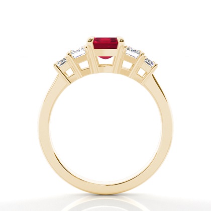 Rubin-Seitensteinring in Krappenfassung