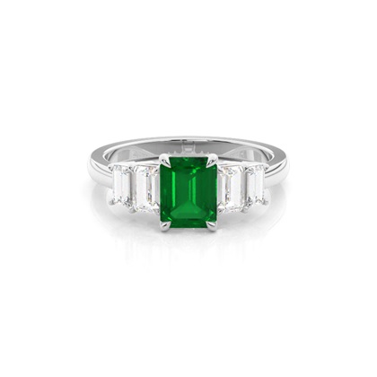 Prong Setting Side Stone Ring
