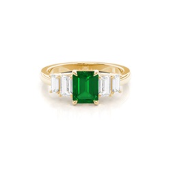 Prong Setting Side Stone Ring