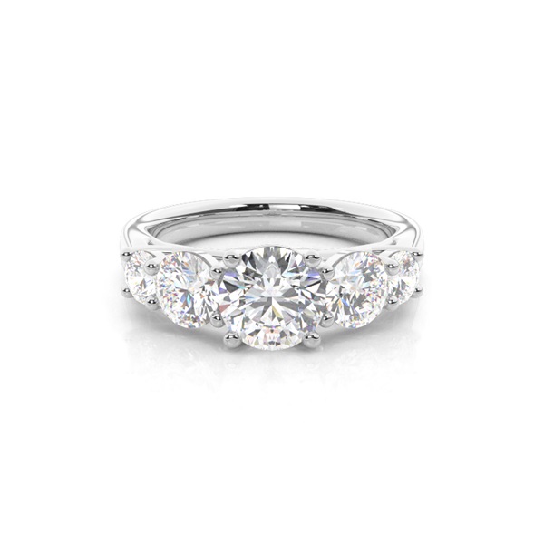 Prong Setting Diamond Five Stone Ring