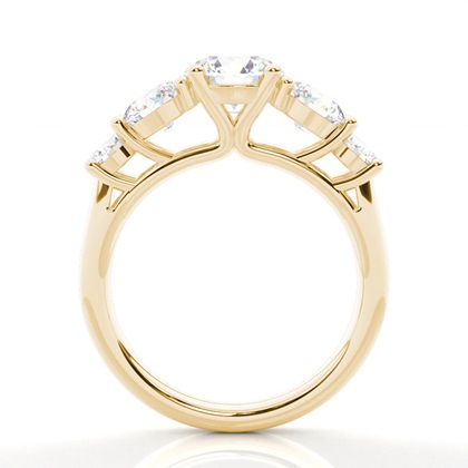 Brilliant Gelbgold Trilogie Verlobungsringe