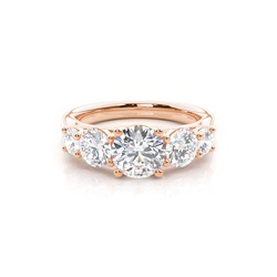 Prong Setting Diamond Five Stone Ring