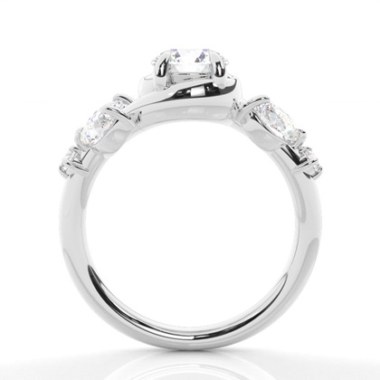 Krappenbesetzter Diamant-Verlobungsring