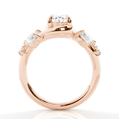 Krappenbesetzter Diamant-Verlobungsring