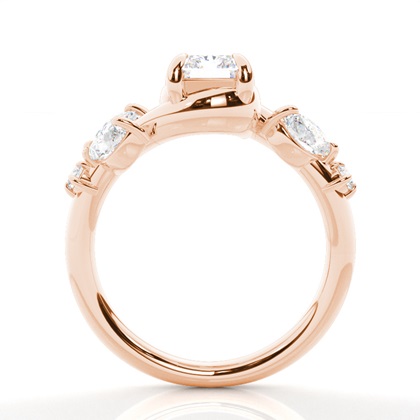 Krappenbesetzter Diamant-Verlobungsring