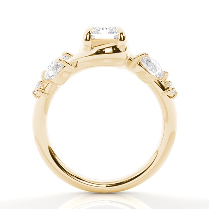 Krappenbesetzter Diamant-Verlobungsring