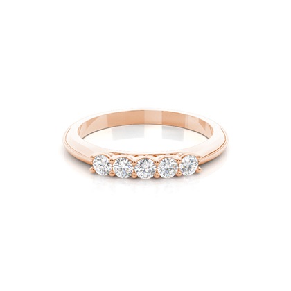 Rose Gold 5 Stone Diamond Rings