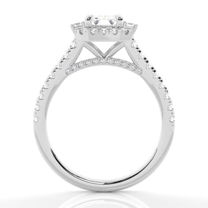 3.00 Carat Platin Halo Verlobungsringe