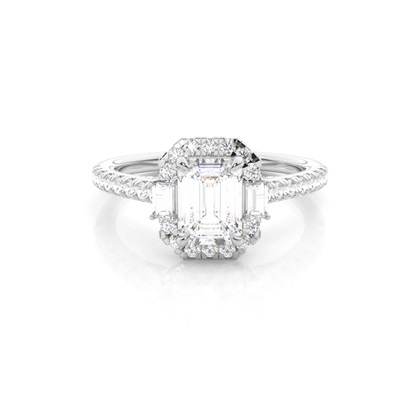 Silver Diamond Engagement Rings