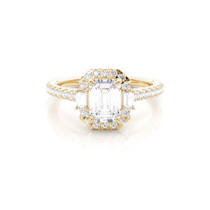 Emerald Cut Diamond Engagement Rings