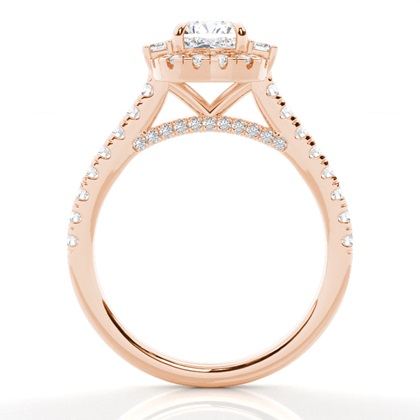 3.00 Carat Rotgold Halo Verlobungsringe