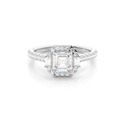 Silver Diamond Engagement Rings