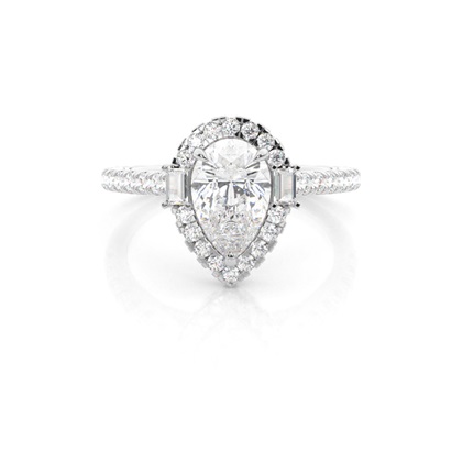 Silver Diamond Engagement Rings