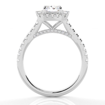 Radiant Silver Engagement Rings