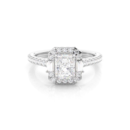 Silver Diamond Engagement Rings