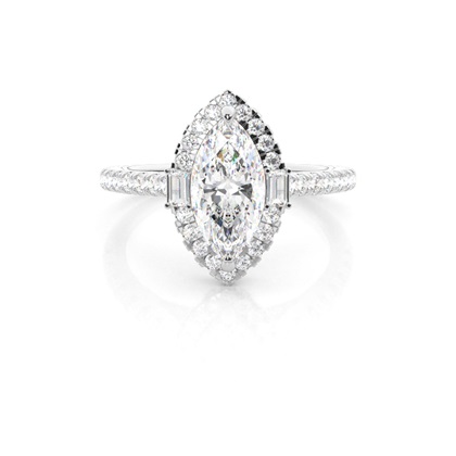 Silver Diamond Engagement Rings