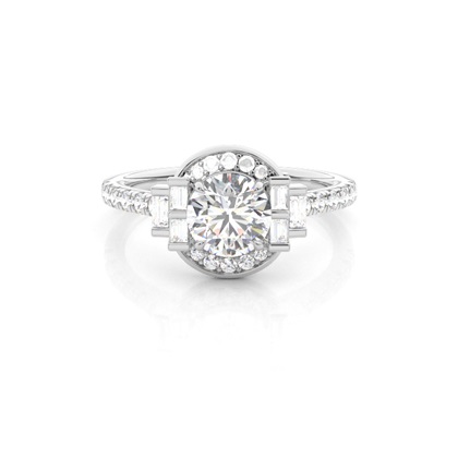 Silver Diamond Engagement Rings