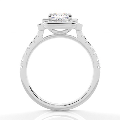 3.00 Carat Platin Halo Verlobungsringe