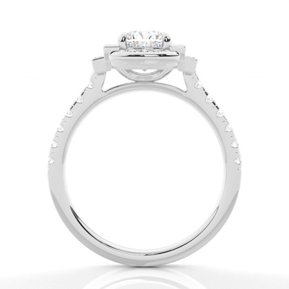 Cushion Cut Halo Diamond Engagement Rings