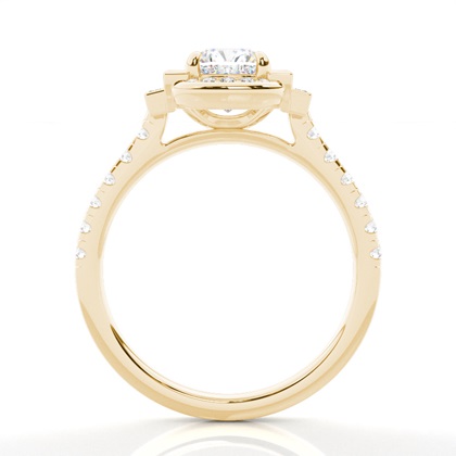 2.00 Carat Gelbgold Halo Verlobungsringe