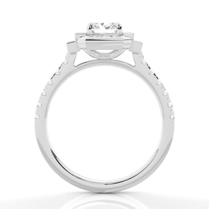 Radiant Silver Womens Engagement Rings