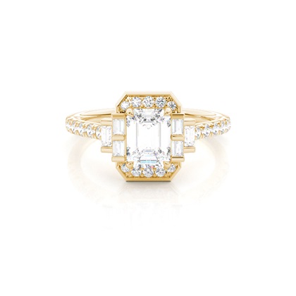 Emerald Cut Diamond Engagement Rings