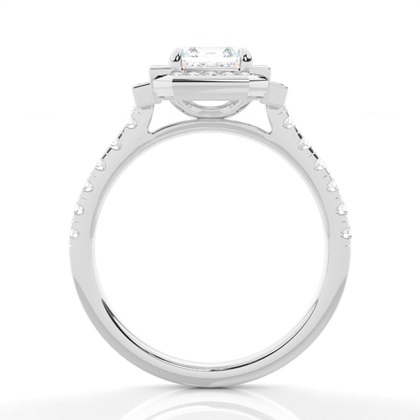 2.00 Carat Platin Halo Verlobungsringe