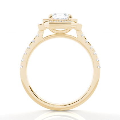2.00 Carat Gelbgold Halo Verlobungsringe