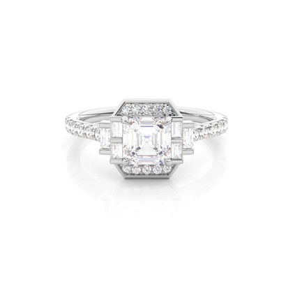 Asscher Diamond Engagement Rings