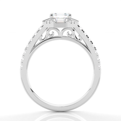 2.00 Carat Platin Halo Verlobungsringe