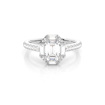 Emerald Cut Diamond Engagement Rings
