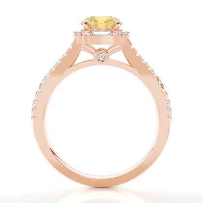 Gelber Diamant Halo Verlobungsring
