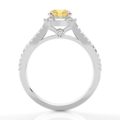 Gelber Diamant Halo Verlobungsring