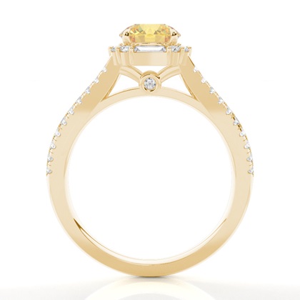Gelber Diamant Halo Verlobungsring