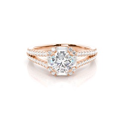 Claw Prong Setting Diamond Halo Engagement Ring