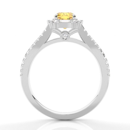 Gelber Diamant Halo Verlobungsring