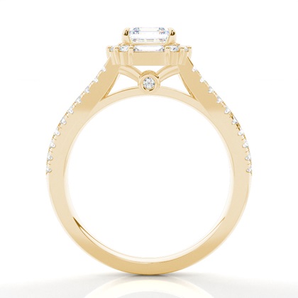 Klaue Krappenfassung Diamant-Halo-Verlobungsring