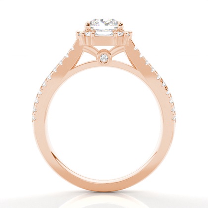 Klaue Krappenfassung Diamant-Halo-Verlobungsring