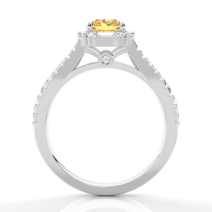 Gelber Diamant Halo Verlobungsring
