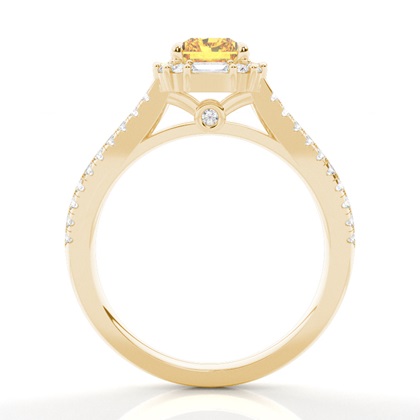 Gelber Diamant Halo Verlobungsring