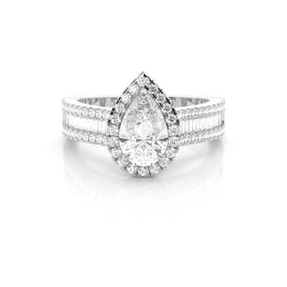 Pear Shaped Diamond Engagement Rings