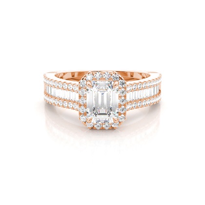 Emerald Cut Diamond Engagement Rings