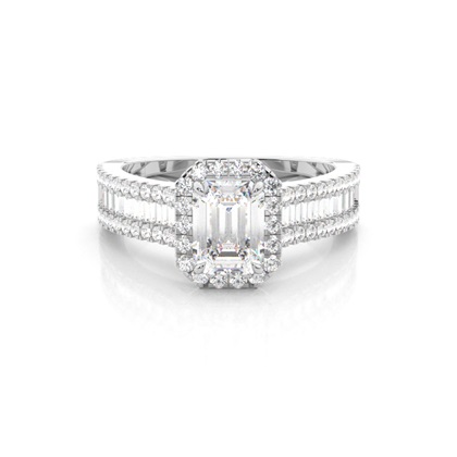 Emerald Cut Diamond Engagement Rings