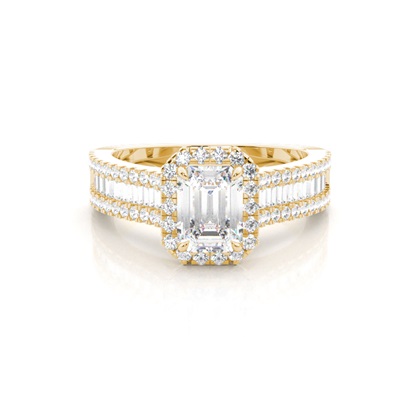 Emerald Cut Diamond Engagement Rings