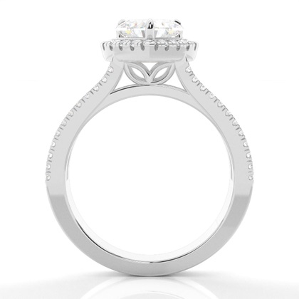 Klaue Krappenfassung Diamant-Halo-Verlobungsring