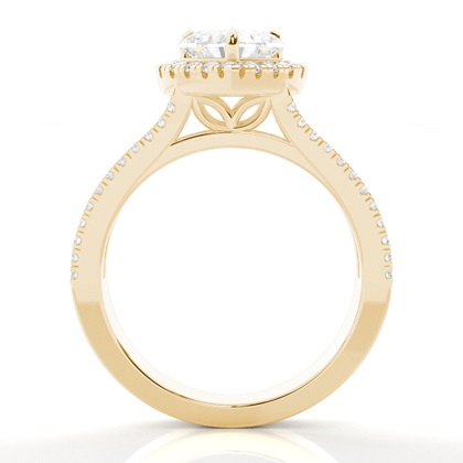 Claw Prong Setting Diamond Halo Engagement Ring